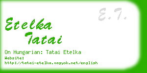 etelka tatai business card